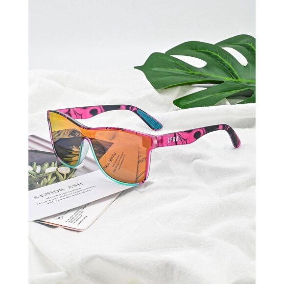 Women Men Square BPA-Free PC Frame, 100% UV Protection Sports Sunglasses - Picture 4 of 4